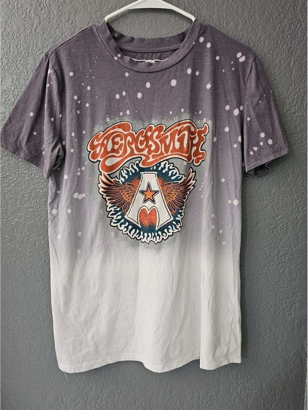Men's 2023 Aerosmith Band Shirt Tie Dye Multicolor Short Sleeve Size X Small